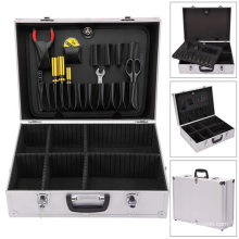 International Aluminum carrying Case with Removable Tool Pallet and Two Key Lock Latches Hot Sale briefcase tool storage box